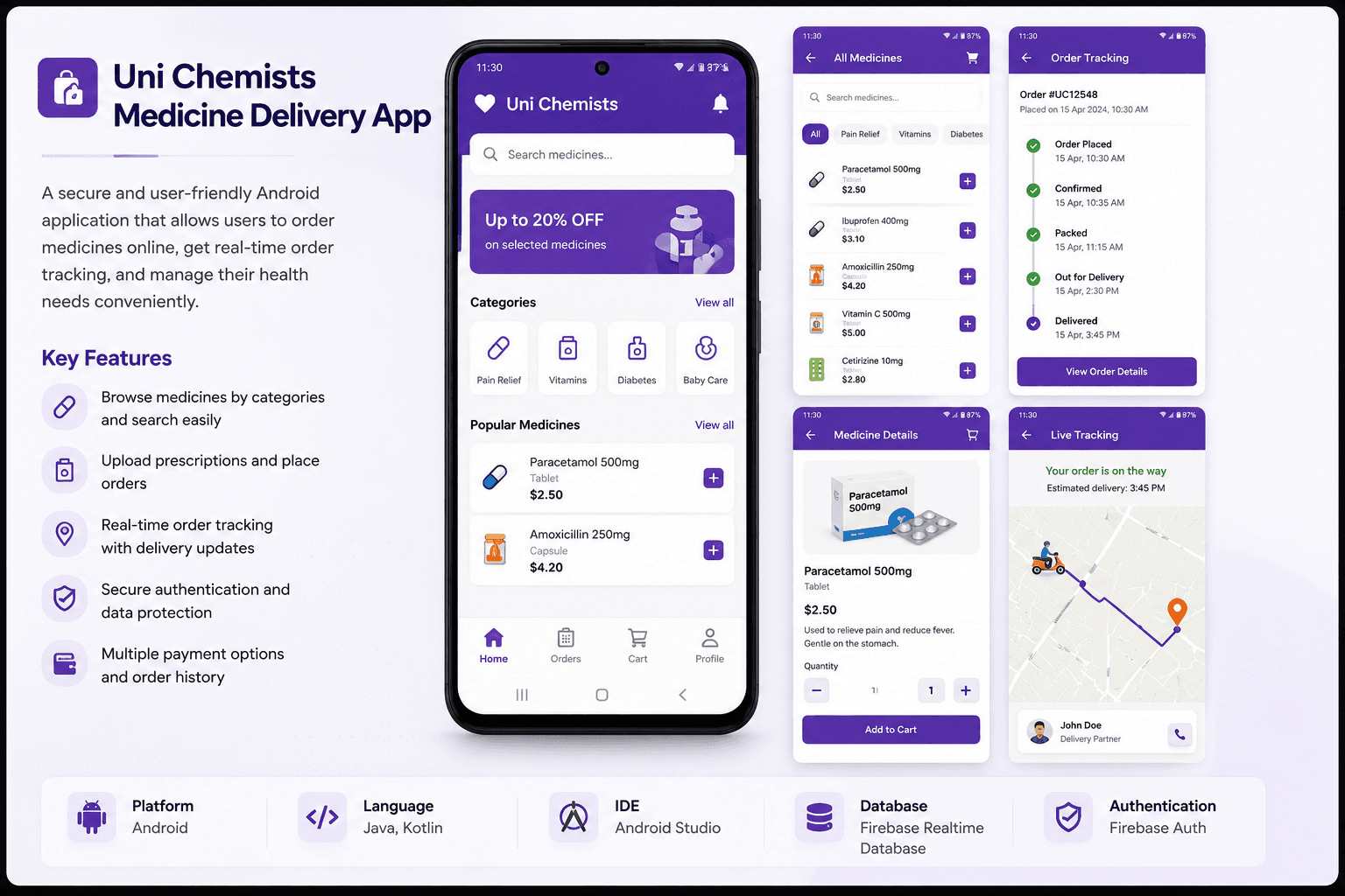 Uni Chemists Medicine Delivery App preview